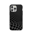 Coque iPhone 14 Pro Max à carreaux noirs fondus