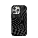 Coque iPhone 14 Pro Max à carreaux noirs fondus