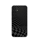 Coque Samsung Galaxy S25 à motif damier noir fondu