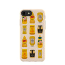 Coque pour iPhone 6/6s/7/8/SE Motif coquillage et moutarde