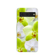 Coque Google Pixel 8 à motif orchidées vert sauge