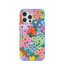 Electric Blue Painted Garden iPhone 15 Pro Max Case