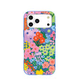 Electric Blue Painted Garden iPhone 17 Pro Max Case