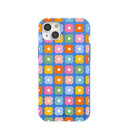 Coque Pétale Bleu Électrique pour iPhone 15 Plus