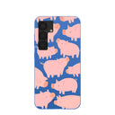 Coque Samsung Galaxy S25 Cochons bleu électrique