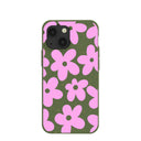 Coque pour iPhone 13 Mini Motif Fleurs Roses Forest Floor