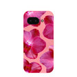 Coque Google Pixel 9a rose bonbon et orchidées roses