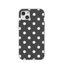 Black Polka Confetti iPhone 15 Plus Case