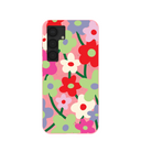 Coque Samsung Galaxy S25 à motif coquelicot rose bubblegum