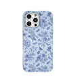 Coque en porcelaine bleu poudre pour iPhone 16 Pro Max