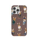 Coque iPhone 14 Pro Max « Chocolate Brown Rabbit Friends »