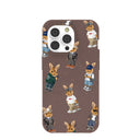 Coque iPhone 14 Pro « Friends » en chocolat marron