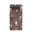 Coque Google Pixel 6 « Amis des lapins » marron chocolat