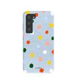 Powder Blue Rainbow Dots Samsung Galaxy S23 Case