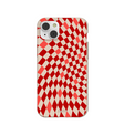 Coque iPhone 14 Plus à carreaux rouges coquillages