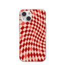 Seashell Red Checks iPhone 14 Case