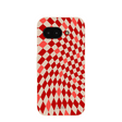 Coque Google Pixel 9a à carreaux rouges coquillages