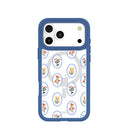 Coque transparente pour iPhone 17 Pro Max avec cadre rosette et motif True Blue Ridge (MagSafe inclus)