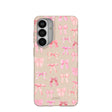 Coque Samsung Galaxy S26+ (Plus) à motif coquillages et nœuds roses