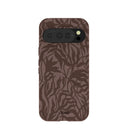 Coque Google Pixel 10/10 Pro à motif feuilles rustiques marron chocolat
