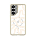 Coque transparente effet grès Wiggle pour Samsung Galaxy S26+(Plus) avec motif London Fog Ridge (chargeur magnétique inclus) 