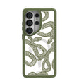 Coque transparente pour Samsung Galaxy S26 Ultra avec motif de serpent et crête de sous-bois (chargeur magnétique inclus)