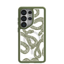 Coque transparente pour Samsung Galaxy S26 Ultra avec motif de serpent et crête de sous-bois (chargeur magnétique inclus)