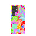 Coque Samsung Galaxy S24 Ultra en spirale champignon bleu poudré