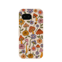Coque Google Pixel 9a motif coquillages, champignons et fleurs