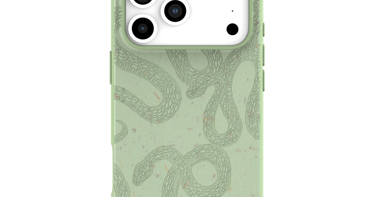 Coque Sage Green Snaky pour iPhone 17 Pro Max – Pela Case Coque Sage Green Snaky pour iPhone 17 Pro Max – Pela Case