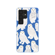 Coque Samsung Galaxy S25 Ultra Motif Hiboux des neiges bleu électrique