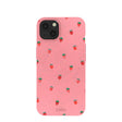 Coque iPhone 13 motif baies d'été rose bubblegum