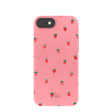 Coque rose bonbon pour iPhone 6/6s/7/8/SE Motif baies d'été