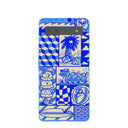 Coque Google Pixel 6a bleu électrique Summer Blues