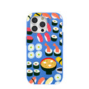 Coque iPhone 15 Pro Bleu Électrique Sushi Night