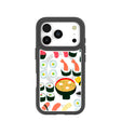 Coque transparente Sushi Night pour iPhone 17 Pro avec Noir Ridge (MagSafe inclus)
