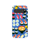 Coque Google Pixel 9/9 Pro « Sushi Night » bleu électrique