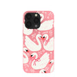 Coque pour iPhone 13 Pro Bubblegum Pink Swan Garden