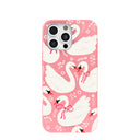 Coque Bubblegum Pink Swan Garden pour iPhone 16 Pro Max