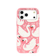 Coque pour iPhone 17 Pro Max Bubblegum Pink Swan Garden