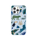 Powder Blue Tropical Rainforest iPhone 14 Pro Case