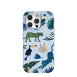 Coque iPhone 15 Pro Forêt tropicale bleu poudre