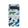 Coque Google Pixel 10 Pro XL bleu poudre motif forêt tropicale