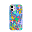 Coque pour iPhone 16 Plus à motif fleurs sous-marines bleu électrique