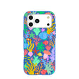 Coque pour iPhone 17 Pro Max à fleurs sous-marines bleu électrique