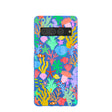 Coque Google Pixel 7 Pro à fleurs sous-marines bleu électrique