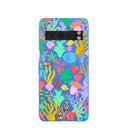 Coque Google Pixel 8 Pro à motif fleurs sous-marines bleu électrique
