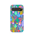 Coque Google Pixel 9/9 Pro à motif fleurs sous-marines bleu électrique