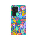 Coque Samsung Galaxy S25 Ultra à fleurs sous-marines bleu électrique