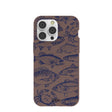 Coque iPhone 14 Pro Max marron chocolat motif Vintage Catch